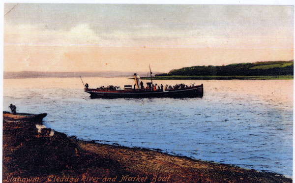 Undated copy of a photograph Llangwm Pembrokeshire Market Boat